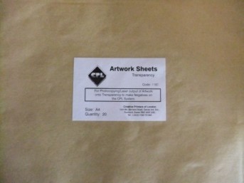 20 x A4 Sheets of Artwork Paper for use with laser printers 20 x A4 Sheets of Artwork Paper for use with laser printers
